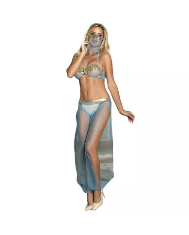 SUBBLIME - ENSEMBLE LINGERIE BLEU STYLE INDIEN S/M