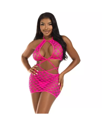 LEG AVENUE - MINI ROBE AVEC OUVERTURES FUCHSIA TAILLE UNIQUE LEG AVENUE - MINI ROBE AVEC OUVERTURES FUCHSIA TAILLE UNIQUE