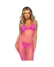 LEG AVENUE - ROBE LONGUE FILET FUCHSIA TAILLE UNIQUE LEG AVENUE - ROBE LONGUE FILET FUCHSIA TAILLE UNIQUE