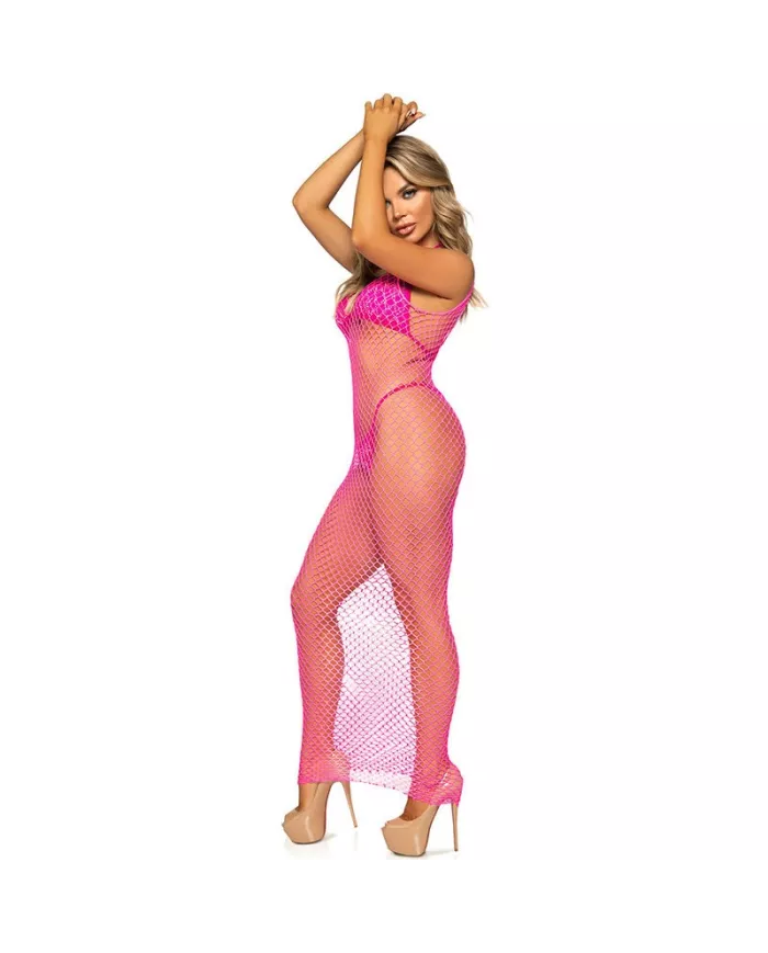 LEG AVENUE - ROBE LONGUE FILET FUCHSIA TAILLE UNIQUE