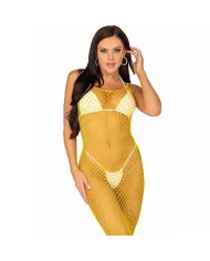 LEG AVENUE - ROBE LONGUE FILET JAUNE TAILLE UNIQUE LEG AVENUE - ROBE LONGUE FILET JAUNE TAILLE UNIQUE