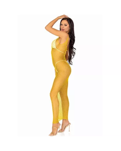 LEG AVENUE - ROBE LONGUE FILET JAUNE TAILLE UNIQUE LEG AVENUE - ROBE LONGUE FILET JAUNE TAILLE UNIQUE