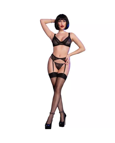 CHILIROSE - CR 4692 ENSEMBLE QUATRE PIÈCES NOIR L