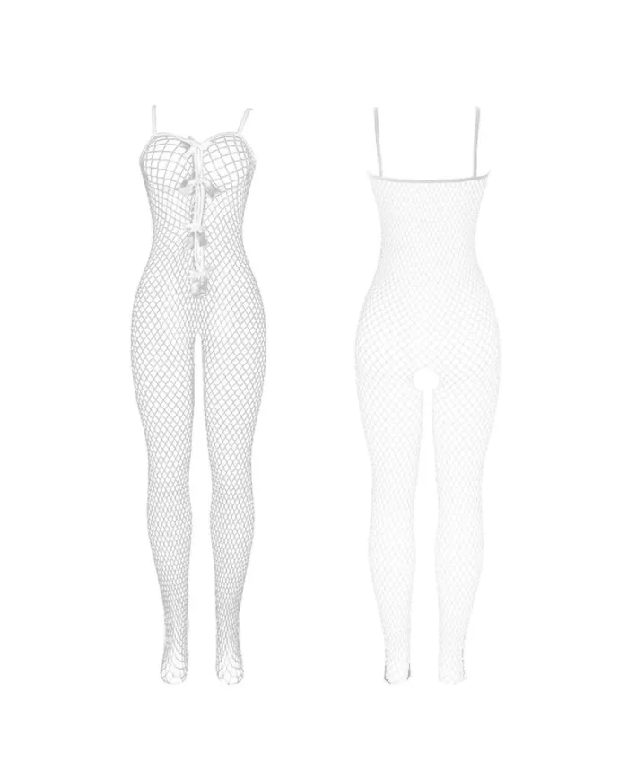 SUBBLIME - 951740 BODYSTOCKING RESILLE BLANCHE ENTREJAMBE AVEC NOEUDS TAILLE UNIQUE SUBBLIME - 951740 BODYSTOCKING RESILLE BLANCHE ENTREJAMBE AVEC NOEUDS TAILLE UNIQUE