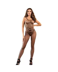 SUBBLIME - 952112 BODYSTOCKING RESILLE AVEC DETAILS SUR LA POITRINE ET LE VENTRE NOIR TAILLE UNIQUE