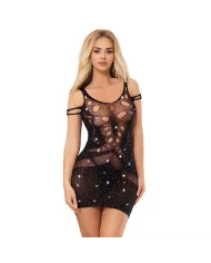 SUBBLIME - 952198 ROBE RESILLE AVEC DIAMANTS BRILLANTS NOIR TAILLE UNIQUE