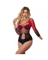 SUBBLIME - 952259 ROBE RÉSILLE ÉLASTIQUE MANCHES LONGUES DÉGRADÉ ROUGE ET NOIR TAILLE UNIQUE SUBBLIME - 952259 ROBE RÉSILLE ÉLASTIQUE MANCHES LONGUES DÉGRADÉ ROUGE ET NOIR TAILLE UNIQUE