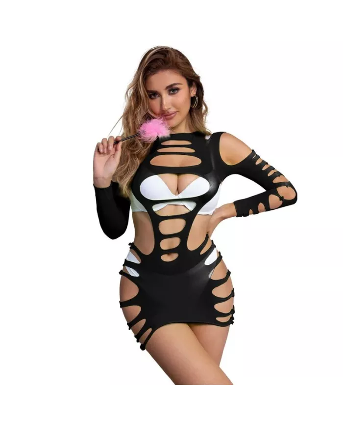 SUBBLIME - 952266 ROBE RÉSILLE ÉLASTIQUE MANCHES LONGUES NOIR TAILLE UNIQUE SUBBLIME - 952266 ROBE RÉSILLE ÉLASTIQUE MANCHES LONGUES NOIR TAILLE UNIQUE