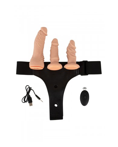 Gode-ceinture 3 dildos multi-positions - You2Toys