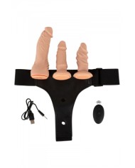 Gode-ceinture 3 dildos multi-positions - You2Toys