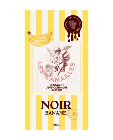 Chocolat noir banane - Tablette 100g - Les canailles