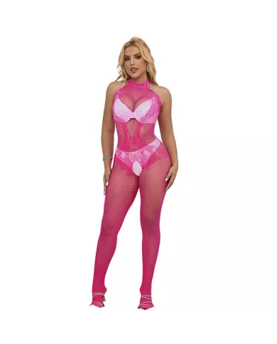 SUBBLIME - 952389 BODYSTOCKING RÉSILLE ET DENTELLE SANS FOURRURE AVEC COL MONTANT ROSE TAILLE UNIQUE SUBBLIME - 952389 BODYSTOCKING RÉSILLE ET DENTELLE SANS FOURRURE AVEC COL MONTANT ROSE TAILLE UNIQUE