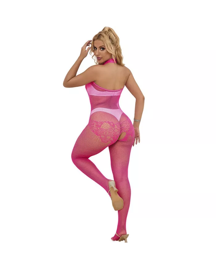 SUBBLIME - 952389 BODYSTOCKING RÉSILLE ET DENTELLE SANS FOURRURE AVEC COL MONTANT ROSE TAILLE UNIQUE SUBBLIME - 952389 BODYSTOCKING RÉSILLE ET DENTELLE SANS FOURRURE AVEC COL MONTANT ROSE TAILLE UNIQUE