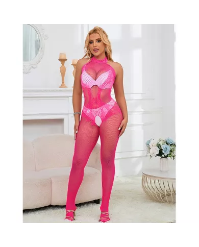 SUBBLIME - 952389 BODYSTOCKING RÉSILLE ET DENTELLE SANS FOURRURE AVEC COL MONTANT ROSE TAILLE UNIQUE SUBBLIME - 952389 BODYSTOCKING RÉSILLE ET DENTELLE SANS FOURRURE AVEC COL MONTANT ROSE TAILLE UNIQUE
