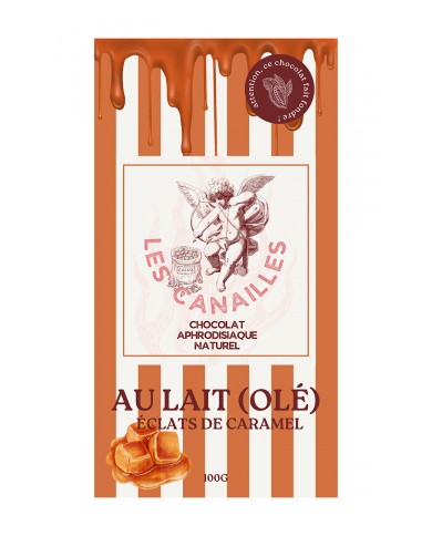 Chocolat au lait éclats de caramel - Tablette 100g - Les canailles