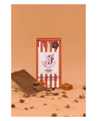Chocolat au lait éclats de caramel - Tablette 100g - Les canailles