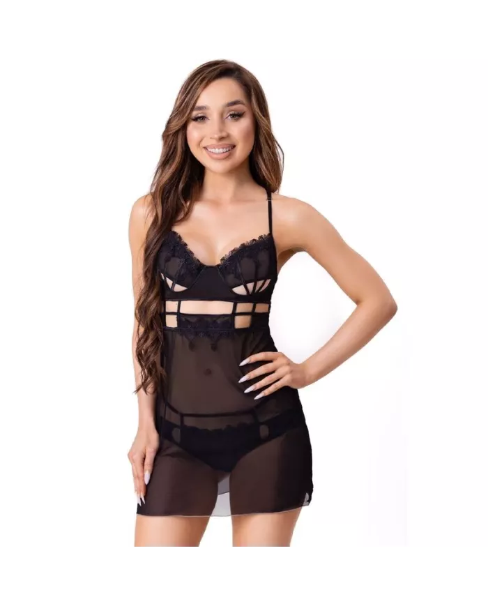 LIVCO CORSETTI FASHION - MAIA 20247 BABYDOLL + STRING NOIR S/M