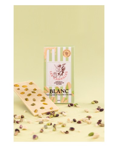 Chocolat blanc pistache - Tablette 100g - Les canailles