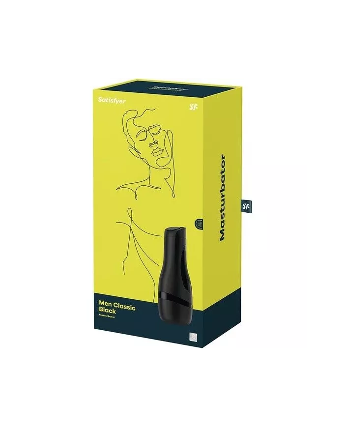 SATISFYER - MASTURBATEUR HOMME CLASSIQUE NOIR