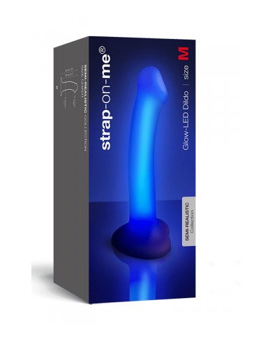 Dildo lumineux violet - Strap-On-Me