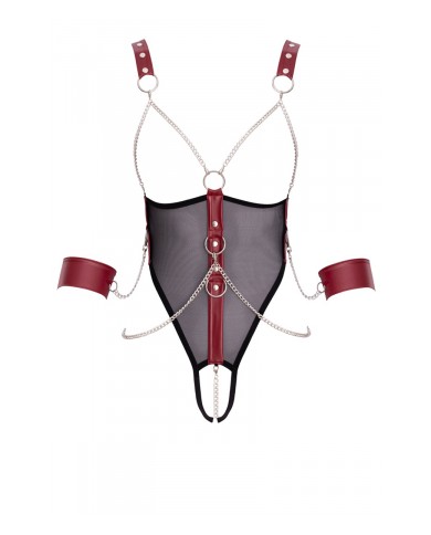 Body de bondage ouvert et seins nus - Cottelli Bondage