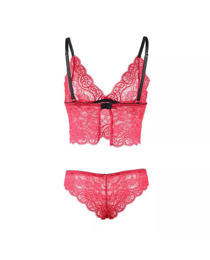 SUBBLIME - 953904 CHEMISIER DE NUIT EN SOIE ET DENTELLE + CULOTTE ROUGE L/XL SUBBLIME - 953904 CHEMISIER DE NUIT EN SOIE ET DENTELLE + CULOTTE ROUGE L/XL