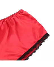 SUBBLIME - 953904 CHEMISIER DE NUIT EN SOIE ET DENTELLE + CULOTTE ROUGE L/XL SUBBLIME - 953904 CHEMISIER DE NUIT EN SOIE ET DENTELLE + CULOTTE ROUGE L/XL
