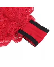 SUBBLIME - 953904 CHEMISIER DE NUIT EN SOIE ET DENTELLE + CULOTTE ROUGE L/XL SUBBLIME - 953904 CHEMISIER DE NUIT EN SOIE ET DENTELLE + CULOTTE ROUGE L/XL