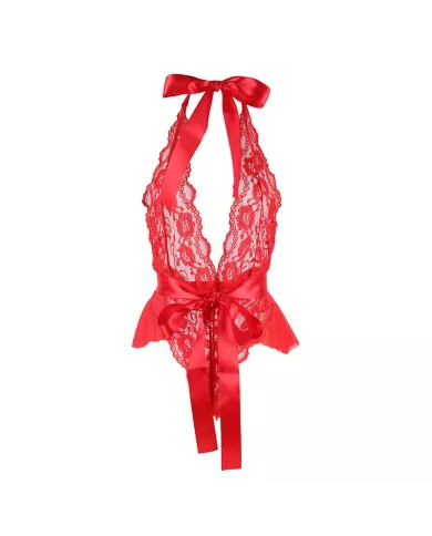 SUBBLIME - 953973 BODY SEXY A VOLANTS + CEINTURE ROUGE S/M