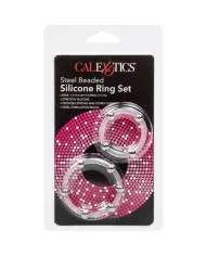 CALEXOTICS - ENSEMBLE DE BAGUES EN SILICONE PERLÉES EN ACIER CALEXOTICS - ENSEMBLE DE BAGUES EN SILICONE PERLÉES EN ACIER