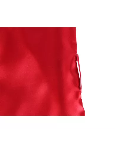 SUBBLIME - 954017 CARACO DOS TRANSPARENT EN DENTELLE + STRING ROUGE/NOIR S/M