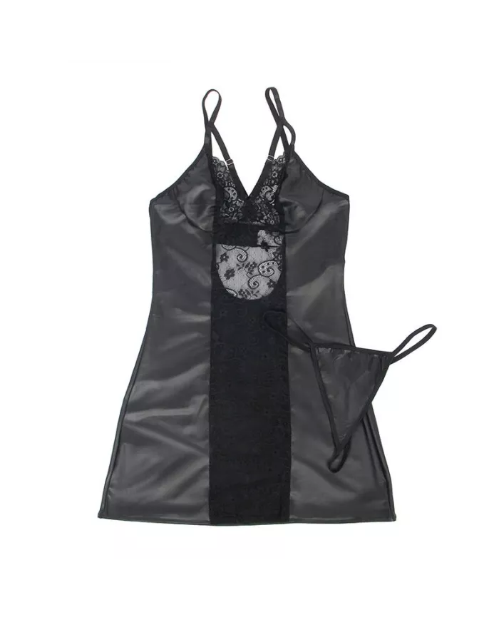 SUBBLIME - 954178 ROBE + STRING CUIR NOIR L/XL SUBBLIME - 954178 ROBE + STRING CUIR NOIR L/XL