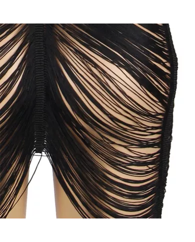 SUBBLIME - 954239 ROBE À BRETELLES + STRING NOIR L/XL