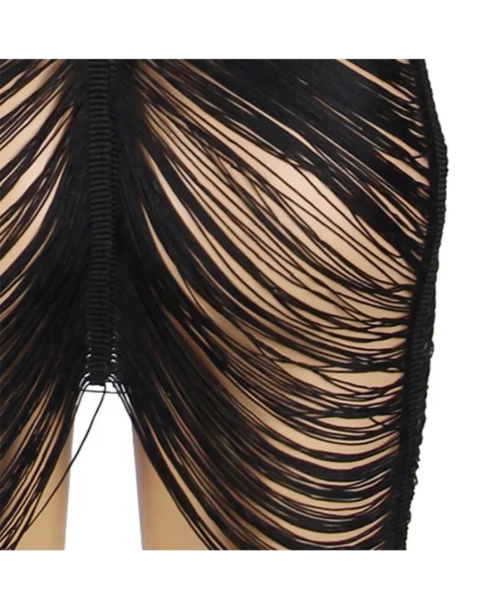 SUBBLIME - 954239 ROBE À BRETELLES + STRING NOIR L/XL