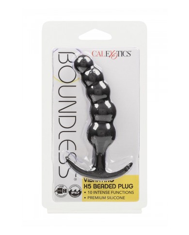 Plug anal Vibrant avec 5 perles - Calexotics