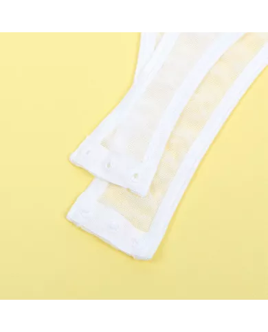 SUBBLIME - 954284 BODY AVEC CHAÎNES + PORTE-JARRETELLES BLANC S/M