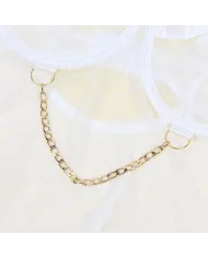 SUBBLIME - 954291 BODY AVEC CHAÎNES + PORTE-JARRETELLES BLANC L/XL SUBBLIME - 954291 BODY AVEC CHAÎNES + PORTE-JARRETELLES BLANC L/XL