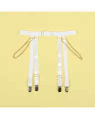 SUBBLIME - 954291 BODY AVEC CHAÎNES + PORTE-JARRETELLES BLANC L/XL SUBBLIME - 954291 BODY AVEC CHAÎNES + PORTE-JARRETELLES BLANC L/XL