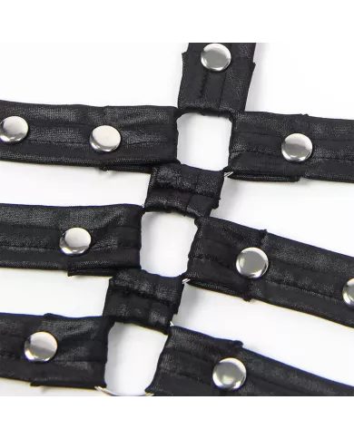 SUBBLIME - 954406 ROBE BONDAGE EN CUIR NOIR S/M