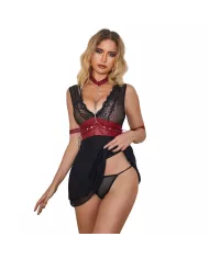 SUBBLIME - 954420 ROBE BONDAGE EN DENTELLE NOIRE S/M SUBBLIME - 954420 ROBE BONDAGE EN DENTELLE NOIRE S/M