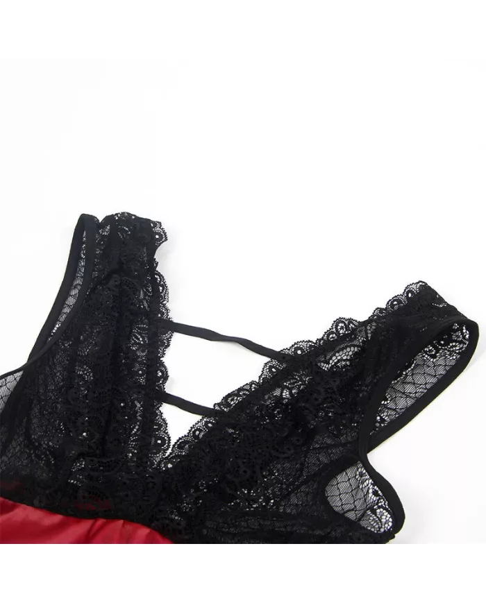 SUBBLIME - 954420 ROBE BONDAGE EN DENTELLE NOIRE S/M SUBBLIME - 954420 ROBE BONDAGE EN DENTELLE NOIRE S/M