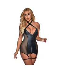 SUBBLIME - 954444 ROBE SEXY EN MAILLE CUIR NOIR S/M SUBBLIME - 954444 ROBE SEXY EN MAILLE CUIR NOIR S/M