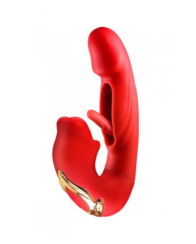 Vibromasseur rabbit 3-en-1 Kissy rouge - Yoba