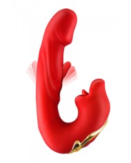 Vibromasseur rabbit 3-en-1 Kissy rouge - Yoba