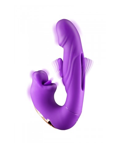 Vibromasseur rabbit 3-en-1 Kissy violet - Yoba
