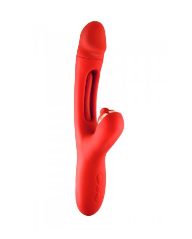 Vibromasseur rabbit 3-en-1 Joyfully rouge - Yoba