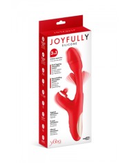 Vibromasseur rabbit 3-en-1 Joyfully rouge - Yoba