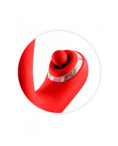 Vibromasseur rabbit 3-en-1 Joyfully rouge - Yoba
