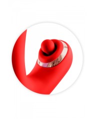 Vibromasseur rabbit 3-en-1 Joyfully rouge - Yoba