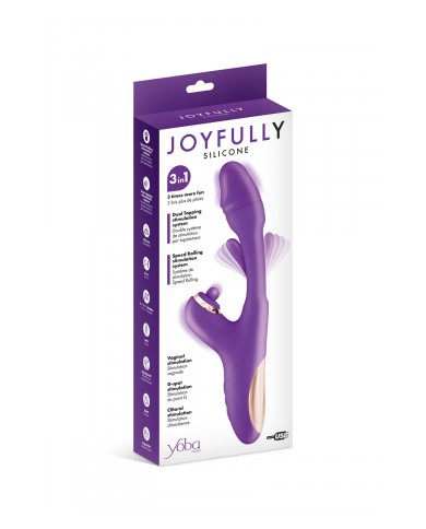 Vibromasseur rabbit 3-en-1 Joyfully violet - Yoba